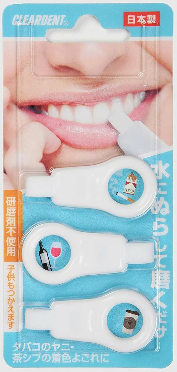 [Self-operated] Japan's CLEARDENT Koeisha Teeth Stain Remover Whitening Teeth Wipe 3 Pack Magic Teeth Whitening Wipe Blue Pink Packaging Randomly shipped