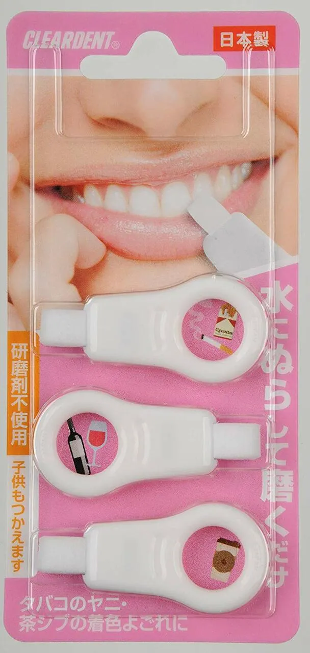 [Self-operated] Japan's CLEARDENT Koeisha Teeth Stain Remover Whitening Teeth Wipe 3 Pack Magic Teeth Whitening Wipe Blue Pink Packaging Randomly shipped