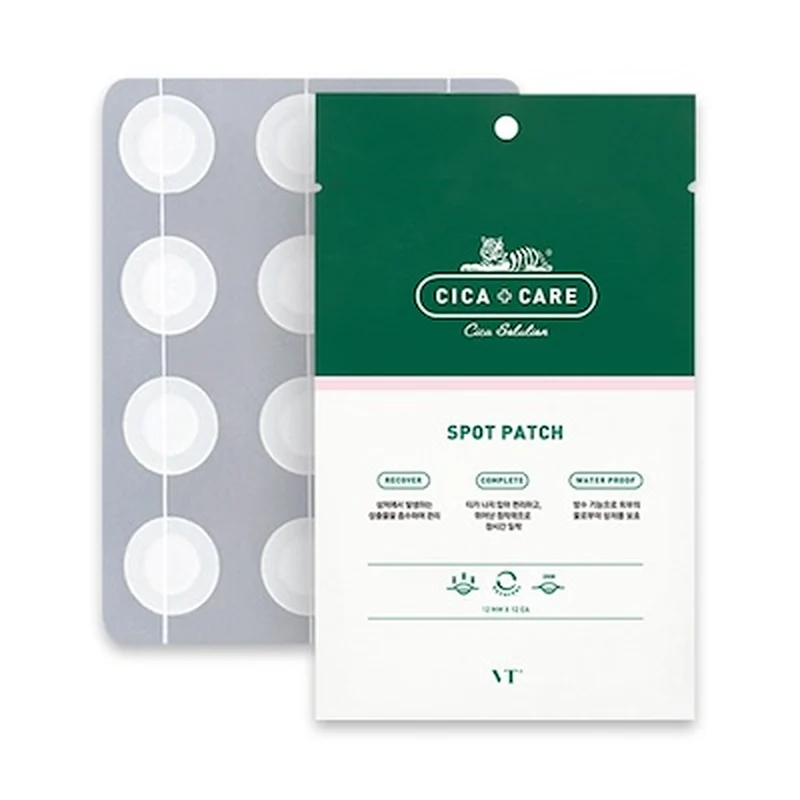 [Self-operated] South Korea VT COSMETICS CICA Tiger Acne Patch 12 pieces Invisible Acne Cleansing Patch Pus Suction First Aid Patch