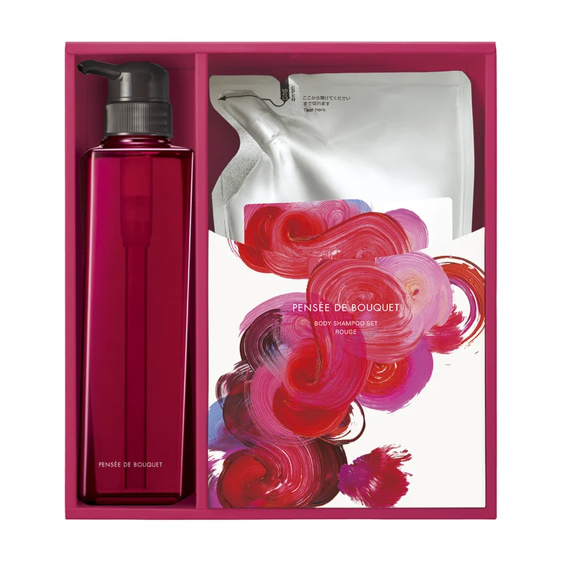 [Self-operated] Japanese POLA new product rose fragrance shower gel 500ml+470ml full size plus refill set rose fragrance rich foam moisturizing the skin