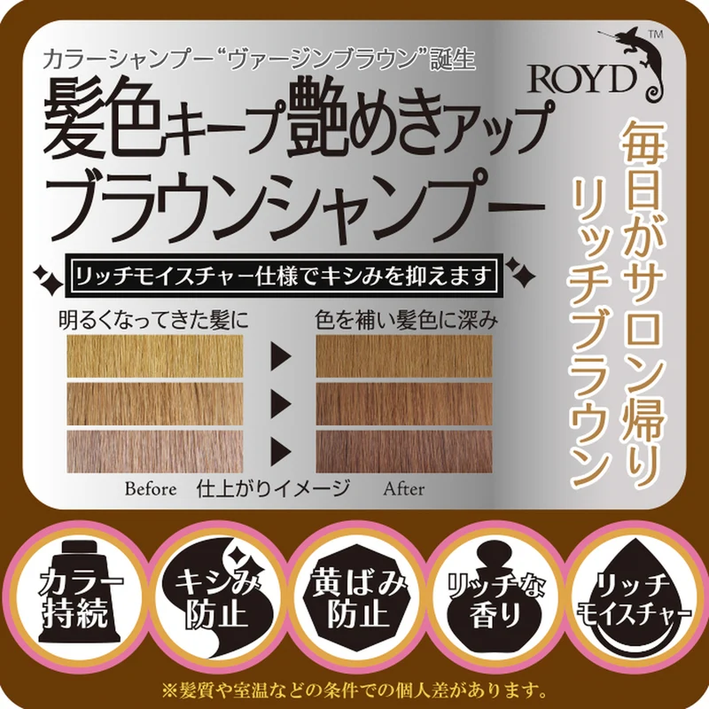 [Self-operated] Japan ROYD Color Care Shampoo 300ml Color Protection Fixing Color Lock Brown Series