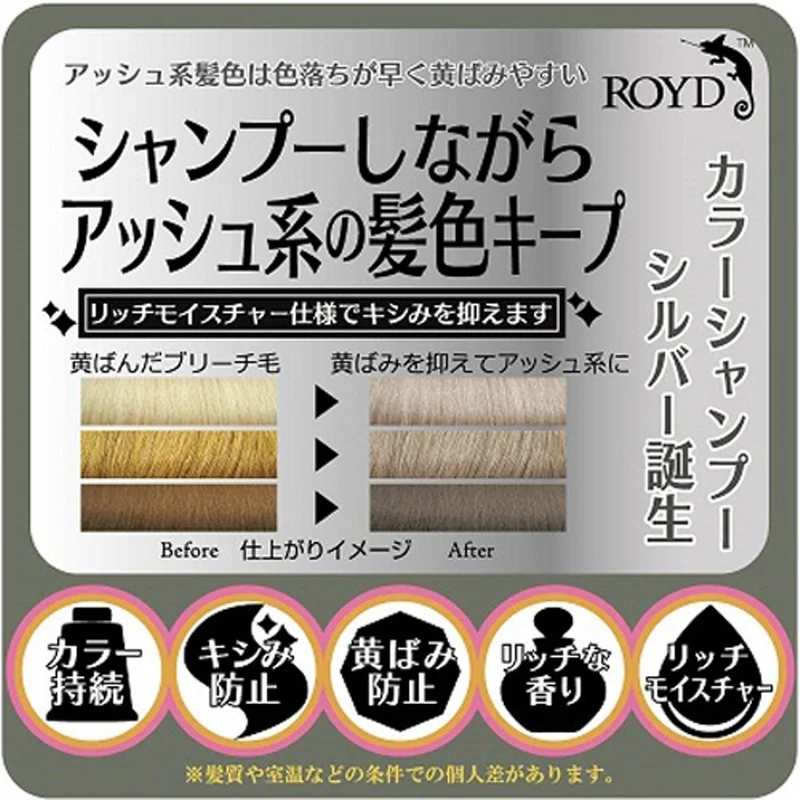 [Self-operated] Japan ROYD Color Care Shampoo 300ml Color Protection Fixing Color Lock Silver Gray
