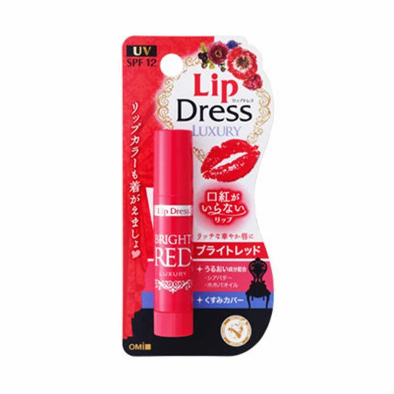 [Self-operated] Japan OMI Omi Brothers LIP DRESS Moisturizing Sunscreen Tinted Lip Balm Rose Red 3.5g Moisturizing and Hydrating SPF 12