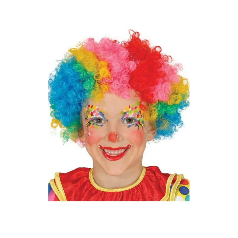 Clown Perücke Vielfarbig Eco für Kinder