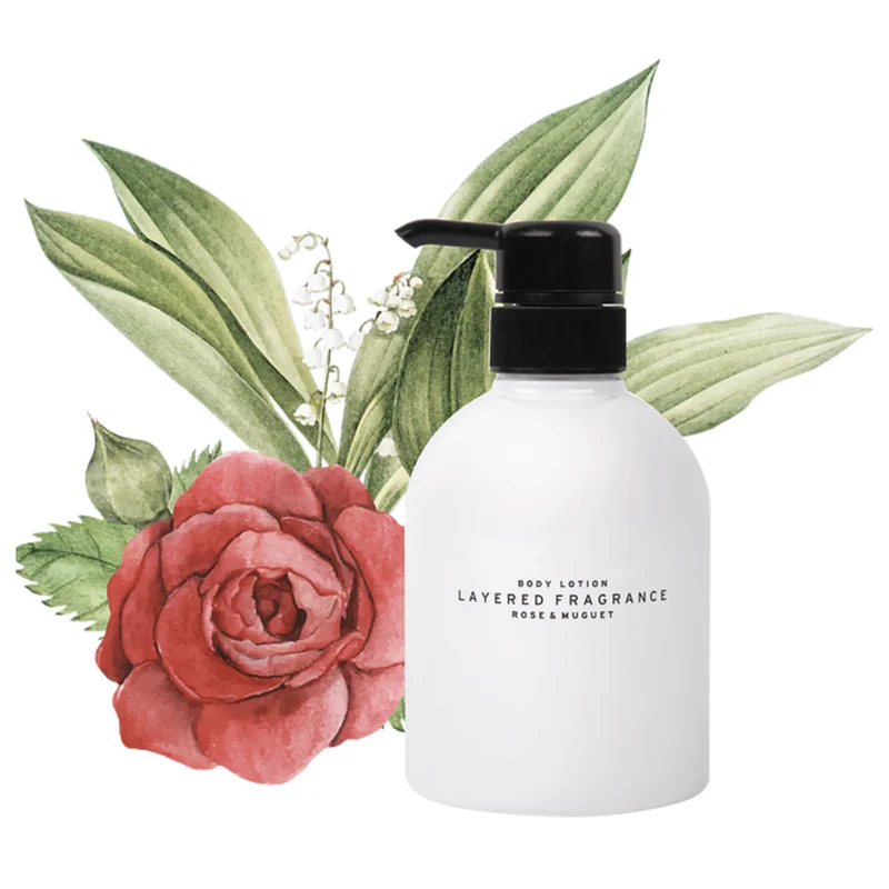 [Self-operated] Japanese LAYERED FRAGRANCE light luxury long-lasting light fragrance brightening fragrance body lotion 400ml rose lily of the valley fragrance moisturizing body fragrance long-lasting refreshing and non-greasy