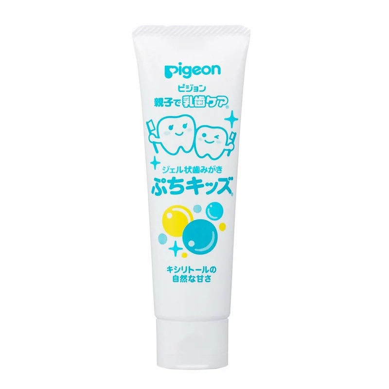 [Self-operated] Japanese PIGEON Pigeon Swallowable Toothpaste for Infants and Toddlers, Xylitol Naturally Sweetened 50g, Pigment-Free, Non-toxic, Anti-Cavities, Anti-Caries, Available for 1 and a half years old and above