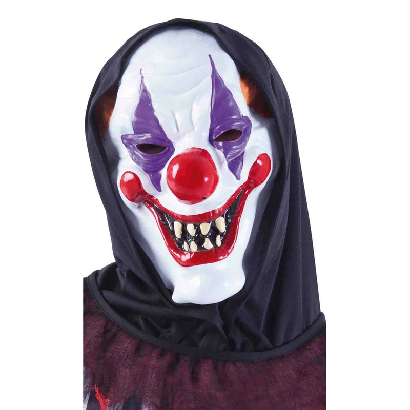 Verrückte Clown Maske mit Kapuze