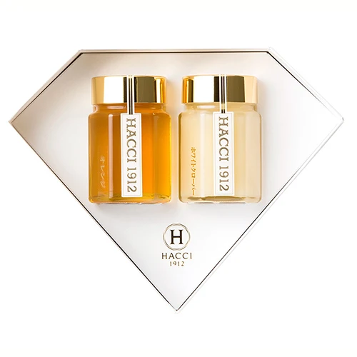 [Self-operated] Japanese HACCI Huaqi Diamond Honey Gift Box 2 Bottles Canadian Whitening Clover Honey 95g + Mexican Beauty Orange Honey 95g Great Gift