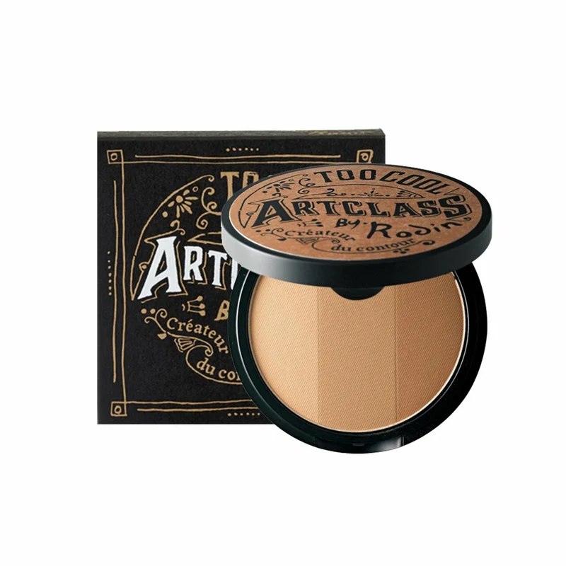 [Self-operated] South Korea TOO COOL FOR SCHOOL Tu Cool Art Class Three-Color Contouring Powder Shadow Palette #01 CLASSIC Classic Coffee Brown 9.5g Silhouette Nose Shadow without Brush