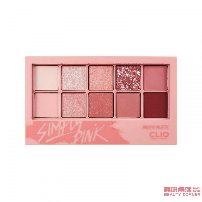 [Self-operated] Korean CLUB CLIO 10-color eyeshadow palette in one palette, color No. 1, Simply Pink, simple spring powder, INS super hot sequin makeup, romantic mocha eyeshadow palette
