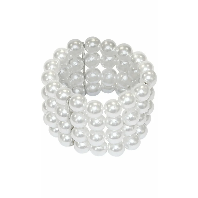 Perlen Armband Weiß