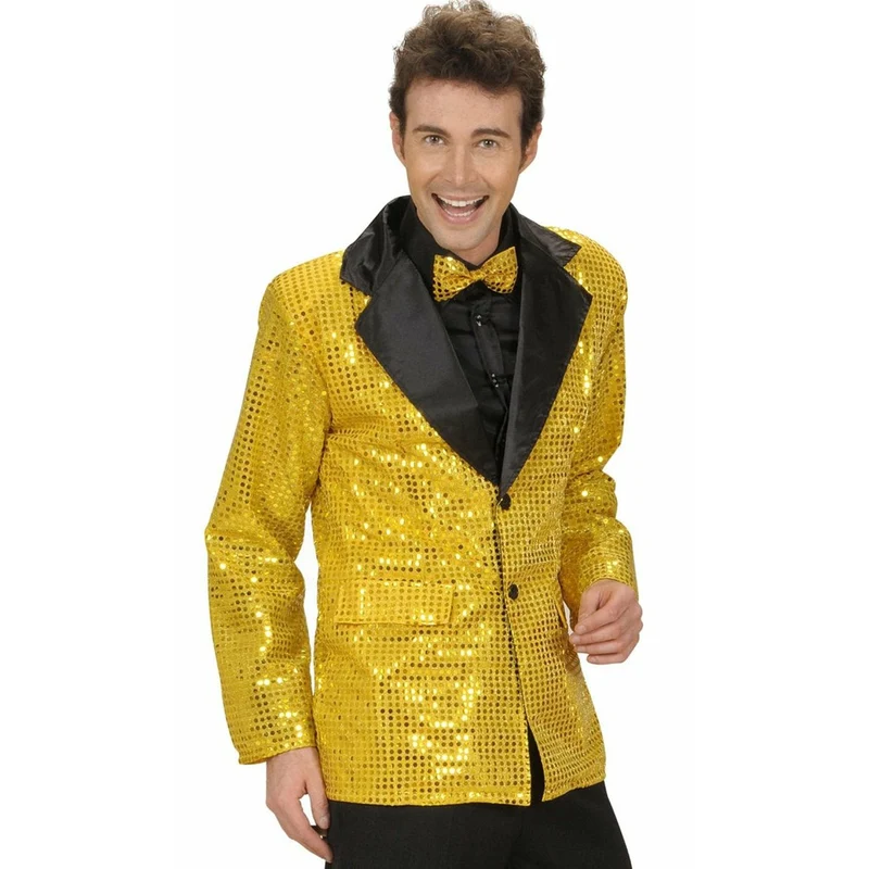 Pailletten Jacke gold für Erwachsene