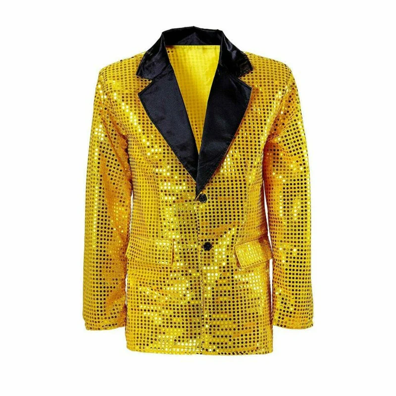 Pailletten Jacke gold für Erwachsene