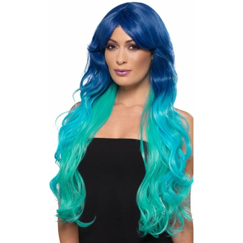 Perücke Blau Deluxe