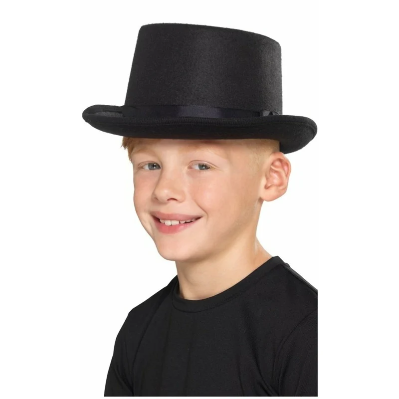 Zylinder Hut Deluxe schwarz für Kinder