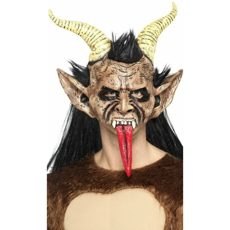 Dämon Krampus Maske aus Latex