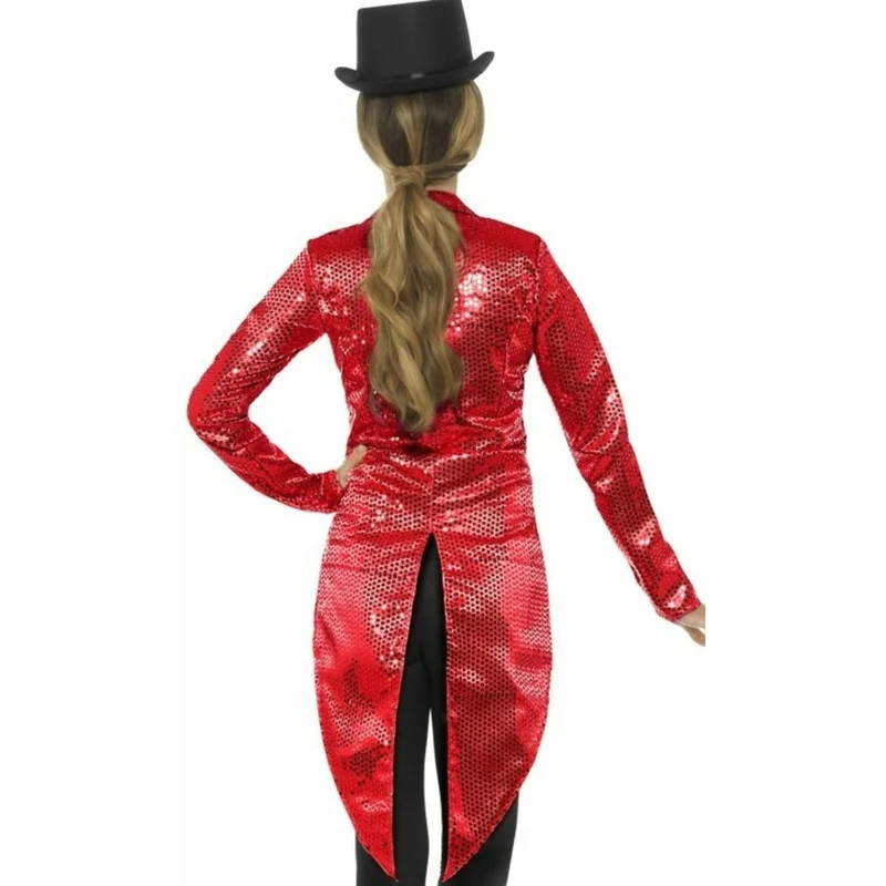 Frack Pailletten rot für Damen