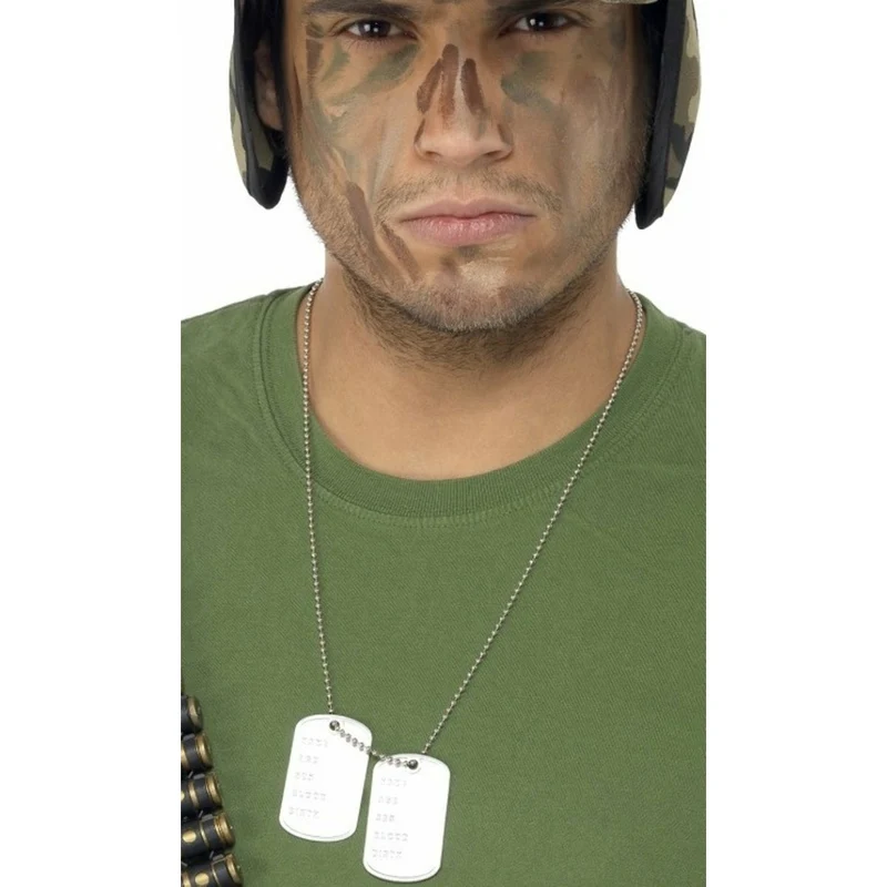 Militär Kette silber