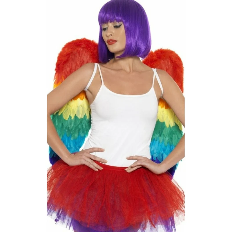 Regenbogen Flügel Federn Deluxe