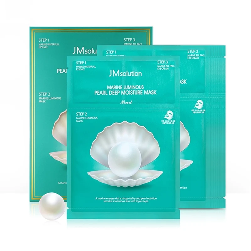 [Self-operated] South Korea's JM SOLUTION Musikken Ocean Pearl Three-Step Curved Mask Hydrating and Moisturizing Mask, single piece