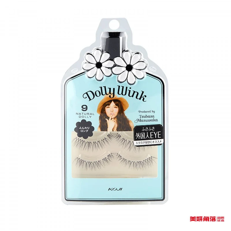 [Self-operated] Japanese KOJI Dolly Wink handmade natural thick and long false eyelashes No.9