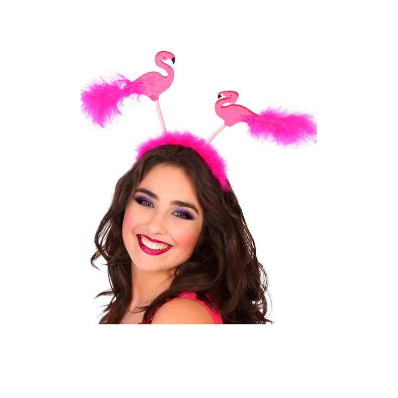 Haarreif mit rosa Flamingos