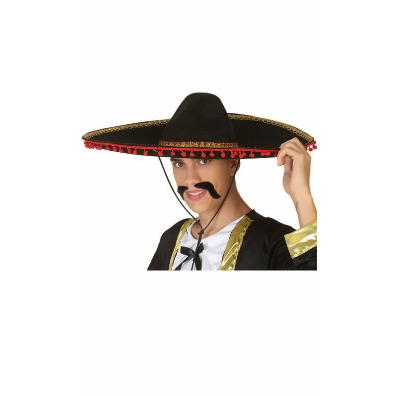 Sombrero Mariachi mit rote Quasten
