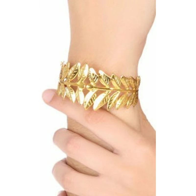 Lorbeer Armband golden
