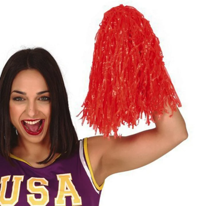Pompon Rot aus Bast 120g
