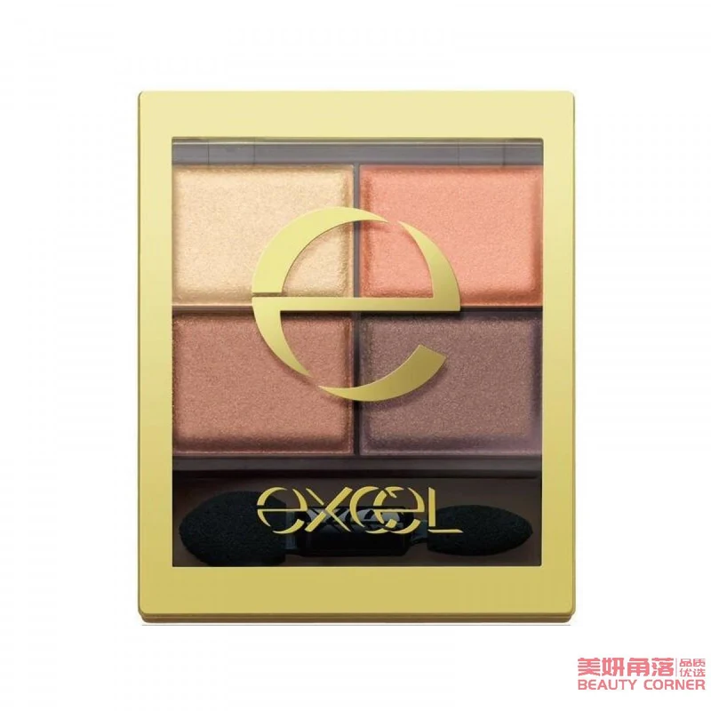 [Self-operated] Japan EXCEL Nude Deep Earth Color Four-Color Matte Eyeshadow Palette #SR05 Sweet Orange Brown 4.3g