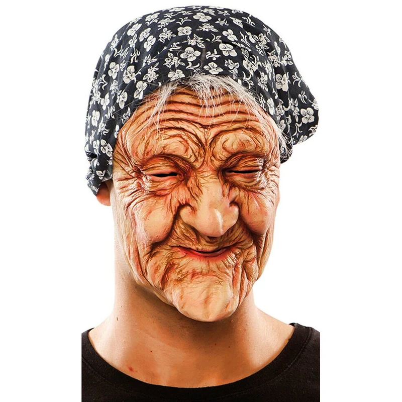 Oma alte Frau Latexmaske