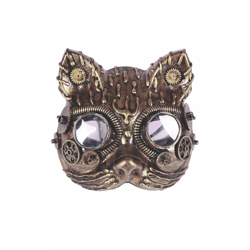 Katzenhafte Steampunk Maske