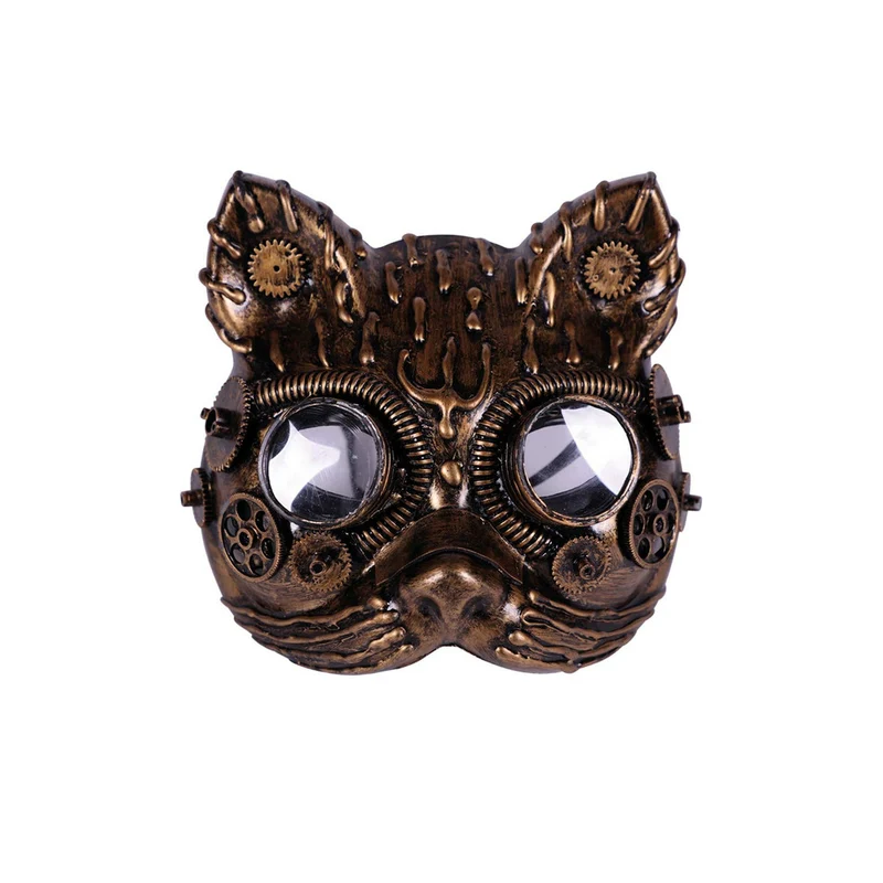Katzenhafte Steampunk Maske