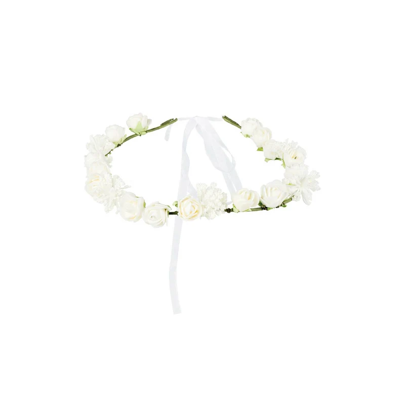 Haarkranz Blumen Weiße Rose