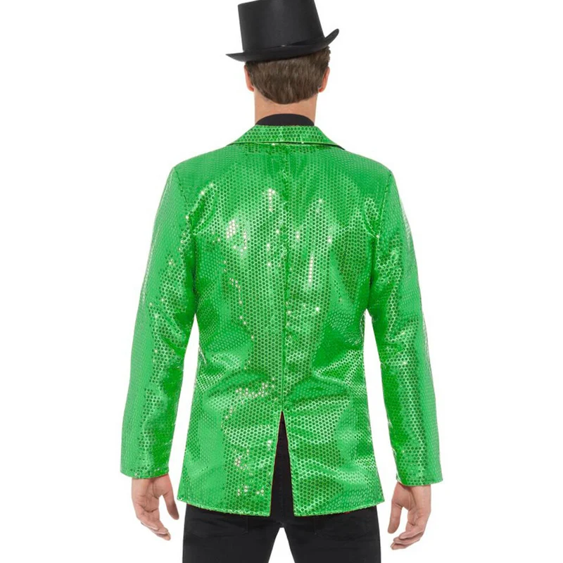 Pailletten Jacke grün für Herren
