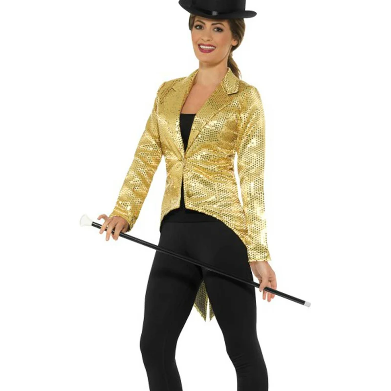 Frack Pailletten gold für Damen