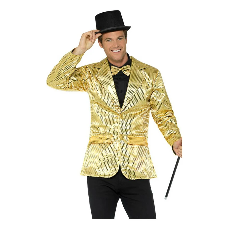 Pailletten Jacke gold für Herren