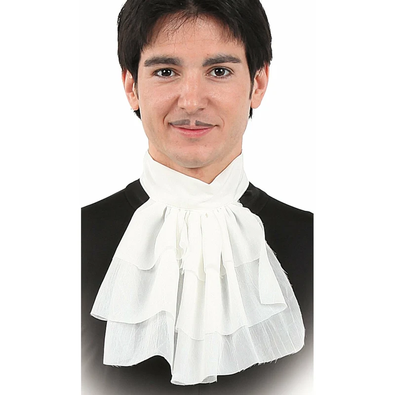 Weißer Rüschen Jabot