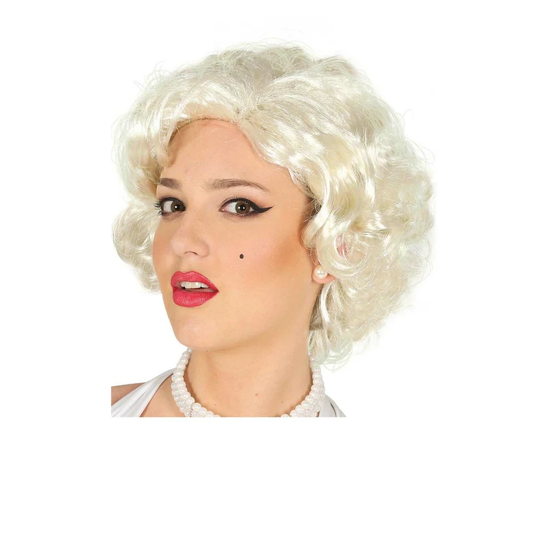 Blonde Perücke Retro gewellt
