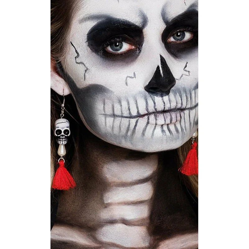 Totenkopf Ohrringe Quaste