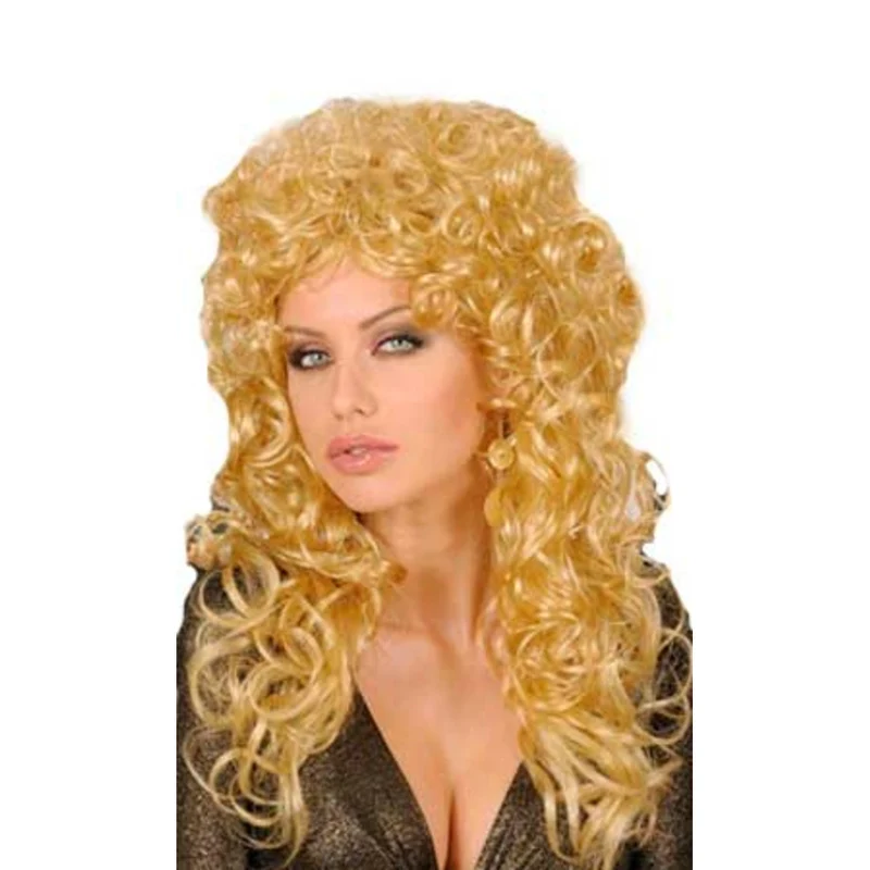 Perücke mit langen, blonden Haaren
