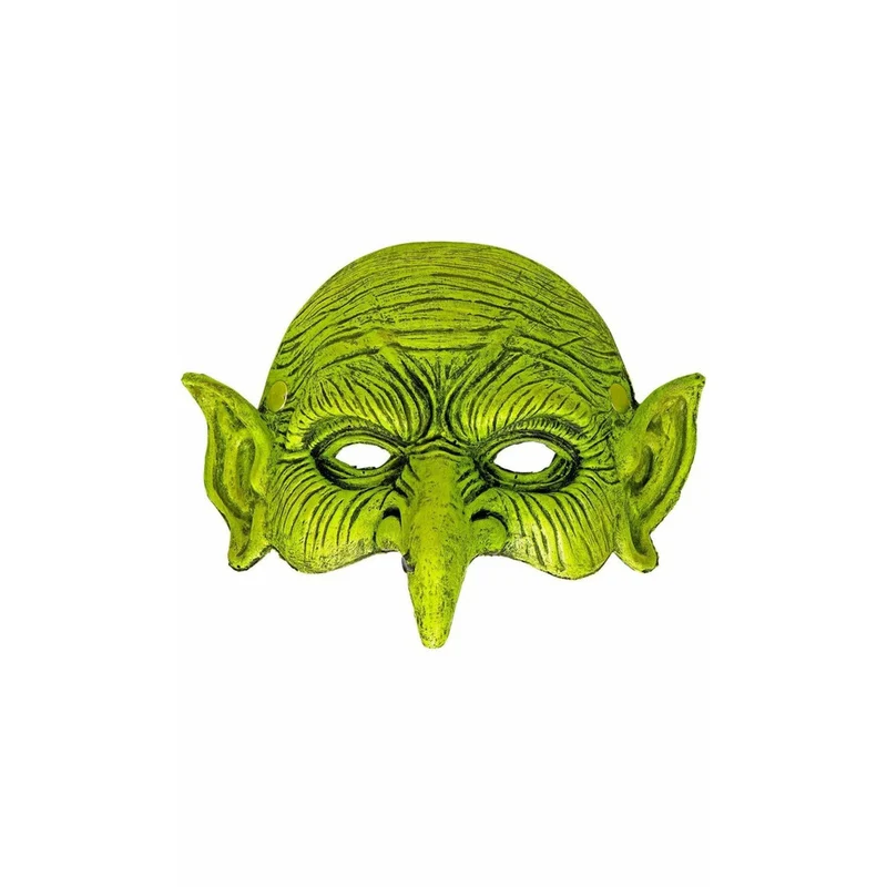 Grüne Hexe Latex Halbmaske