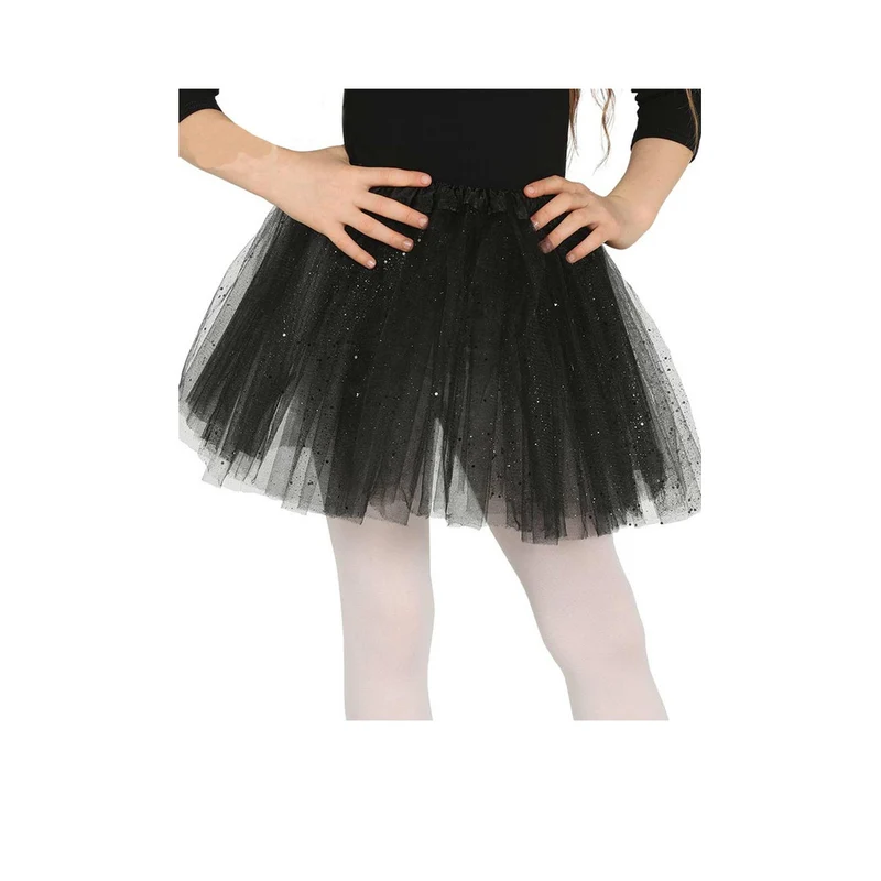 Glitzer Tutu schwarz für Kinder