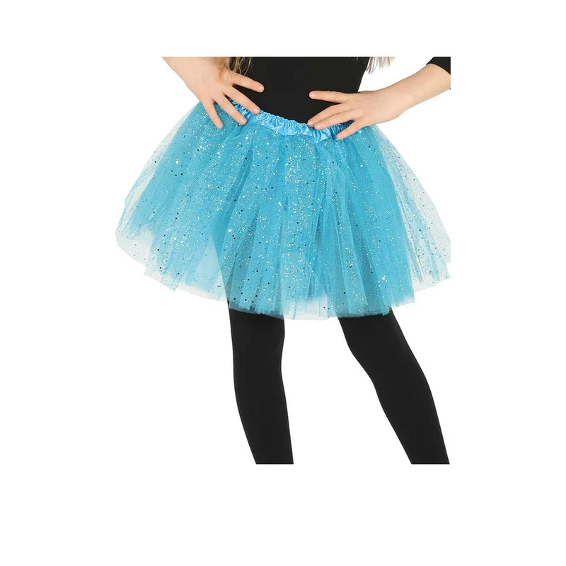 Glitzer Tutu blau für Kinder