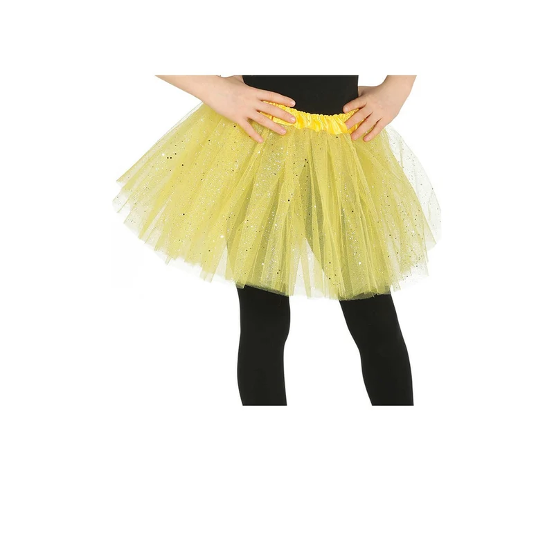 Glitzer Tutu Gelb für Kinder