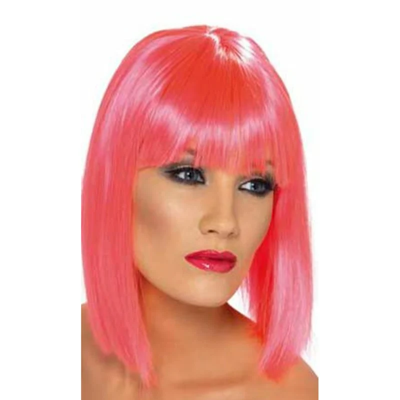 Farbige Perücke mit kurzen Haaren