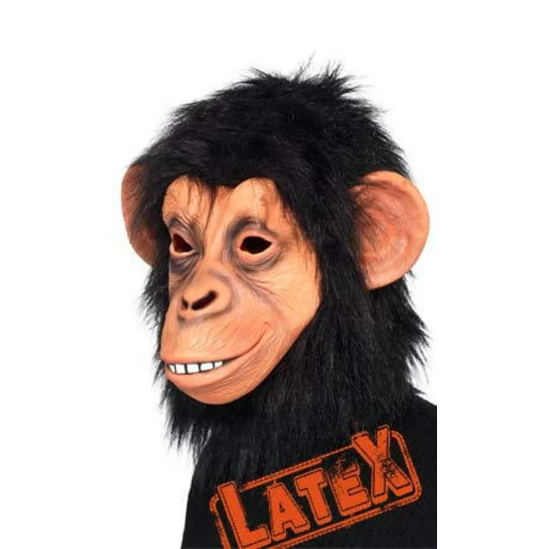 Lächelnder-Schimpanse-Maske aus Latex