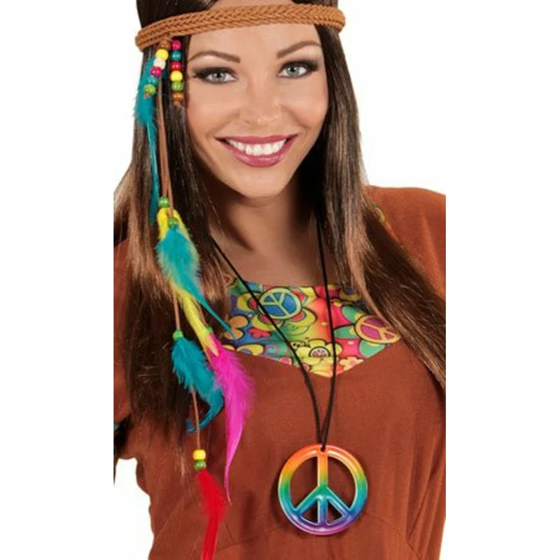 Halskette Hippie Regenbogen