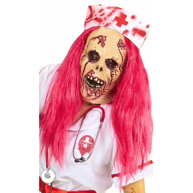 Zombie Krankenschwester Latex Maske