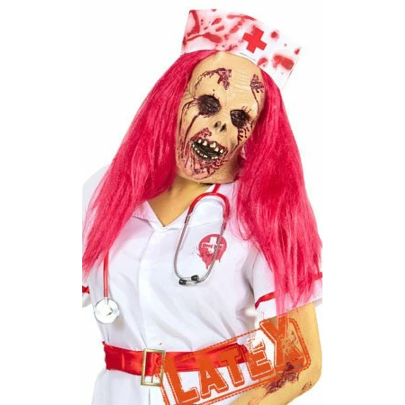 Zombie Krankenschwester Latex Maske